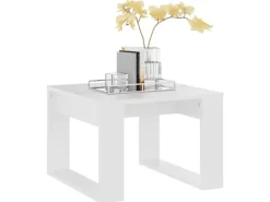 vidaXL Beistelltisch Weiß 50x50x35 cm Holzwerkstoff 808621