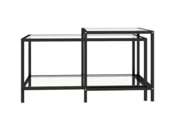 vidaXL Beistelltische 2 Stk. Hartglas Transparent