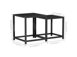 vidaXL Beistelltische 2 Stk. MDF Schwarz