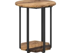 vidaXL Beistelltisch-Set mit Regal 2-Tlg Altes Holz und Schwarz 869718