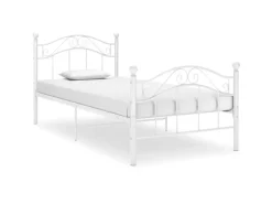 vidaXL Bett Weiß Metall 90x200 cm Modell 1922493