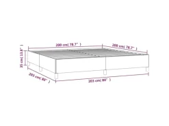 vidaXL Bettgestell Creme 200x200 cm Stoff Modell 31366788