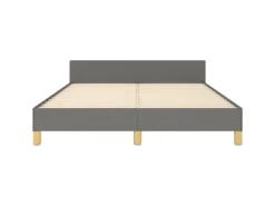 vidaXL Bettgestell mit Kopfteil Dunkelgrau 140x200 cm Stoff Modell 41400109