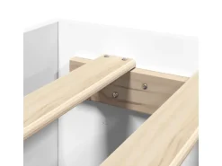 vidaXL Bettgestell mit Kopfteil ohne Matratze Weiß 100x200 cm 3295576