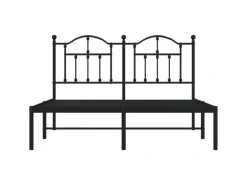 vidaXL Bettgestell mit Kopfteil Metall Schwarz 140x200 cm Modell 71846313