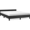 vidaXL Bettgestell mit Kopfteil Schwarz 140x200 cm Kunstleder Modell 11399621