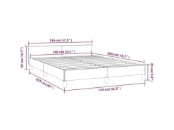 vidaXL Bettgestell mit Kopfteil Schwarz 140x200 cm Samt Modell 11398799