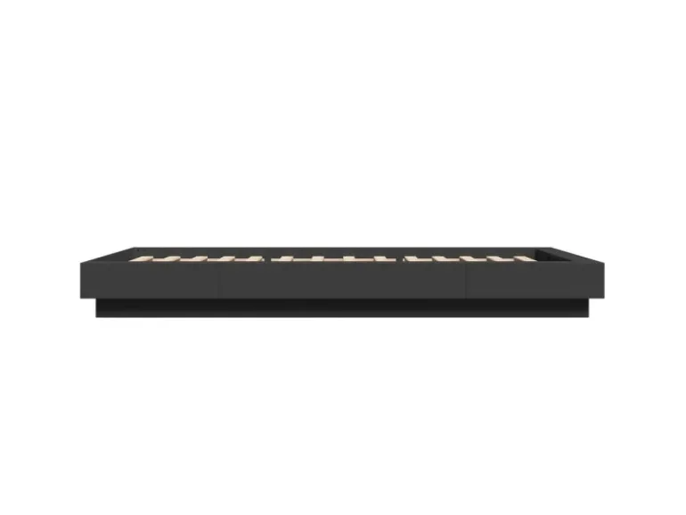 vidaXL Bettgestell mit LED Schwarz 90x200 cm Holzwerkstoff 3281120