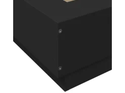 vidaXL Bettgestell mit LED Schwarz 90x200 cm Holzwerkstoff 3281120