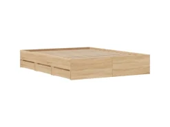 vidaXL Bettgestell mit Schubladen Sonoma-Eiche 140x200cm Holzwerkstoff1957486