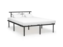 vidaXL Bettgestell Schwarz Metall 140x200 cm Modell 5651016