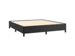 vidaXL Bettgestell Schwarz 180x200 cm Kunstleder1370092