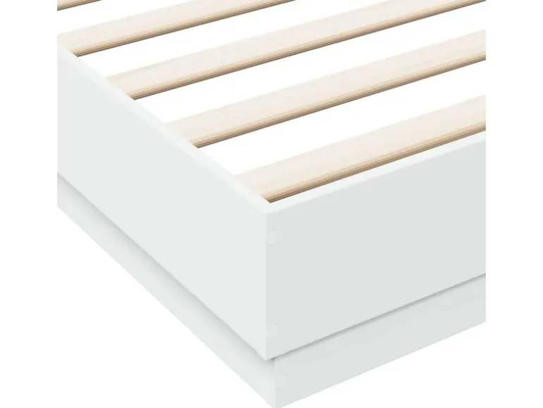 vidaXL Bettgestell Weiß 200x200 cm Holzwerkstoff 3209828