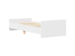 vidaXL Bettgestell Weiß 100x200 cm Holzwerkstoff 835932