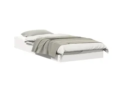 vidaXL Bettrahmen Weiß 90 x 200 cm Massives Kiefernholz 873389