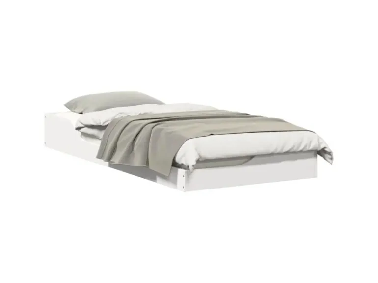 vidaXL Bettrahmen Weiß 90 x 200 cm Massives Kiefernholz 873389