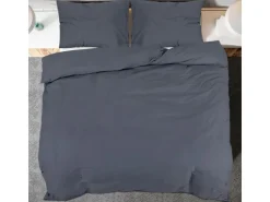 vidaXL Bettwäsche-Set Anthrazit 155x220 cm Leichte Mikrofaser 135943