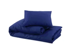 vidaXL Bettwäsche-Set Marineblau 220x240 cm Baumwolle 136147