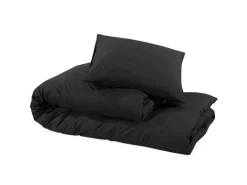 vidaXL Bettwäsche-Set Schwarz 155x220 cm Leichte Mikrofaser 135975