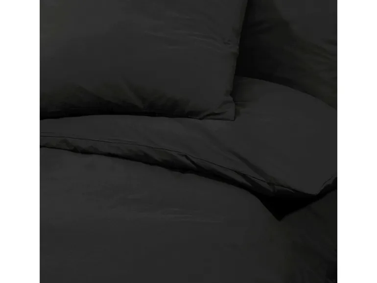vidaXL Bettwäsche-Set Schwarz 200x200 cm Leichte Mikrofaser 135976