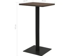 vidaXL BistRotisch Dunkle Esche 60x60x107 cm
