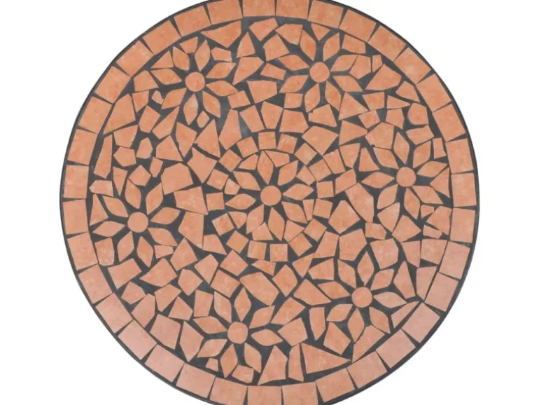 vidaXL Bistrotisch Terrakotta-Rot 60 cm Mosaik 41528