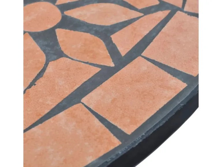 vidaXL Bistrotisch Terrakotta-Rot 60 cm Mosaik 41528