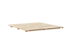 vidaXL Bodenbettgestell Braun 180 x 200 cm Massivholz Kiefer 873061