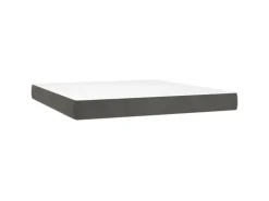 vidaXL Boxspringbett mit Matratze Dunkelgrau 200x200 cm Samt1357756