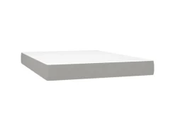 vidaXL Boxspringbett mit Matratze Hellgrau 140x200 cm Samt1389952