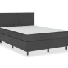 vidaXL Boxspring-Bettgestell Grau Stoff 160x200 cm621161