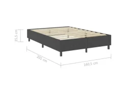 vidaXL Boxspring-Bettgestell Grau Stoff 160x200 cm621161