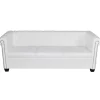 vidaXL Chesterfield-Sofa 3-Sitzer Kunstleder Weiß