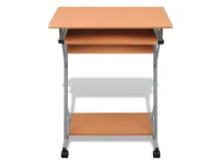 vidaXL Computertisch Computerwagen PC Tisch Bürotisch Laptop auf Rollen Braun 20052