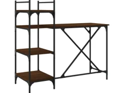 vidaXL Computertisch mit Regal Braun Eiche-Optik 120x47x109 cm 836217