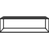 vidaXL Couchtisch Schwarz mit Schwarzem Glas 120x50x35 cm