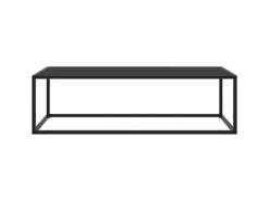 vidaXL Couchtisch Schwarz mit Schwarzem Glas 120x50x35 cm