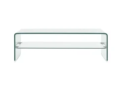 vidaXL Couchtisch Transparent 98×45×31 cm Hartglas 284745