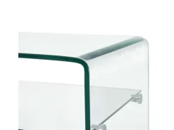 vidaXL Couchtisch Transparent 98×45×31 cm Hartglas 284745