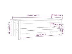 vidaXL Couchtisch 110x50x40 cm Massivholz Kiefer 814274