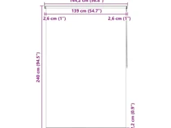 vidaXL Duschrollo 140x240 cm Blasenmuster 142868