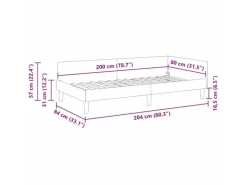 vidaXL Eckbettgestell mit Kopfteil Dunkelgrün 80 x 200 cm Stoff 42016136