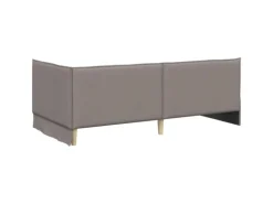 vidaXL Eckbettgestell mit Kopfteil Taupe 100 x 200 cm Stoff 42016476