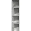 vidaXL Eckregal Betongrau 33x33x132 cm Holzwerkstoff