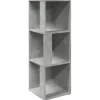 vidaXL Eckregal Betongrau 33x33x100 cm Holzwerkstoff