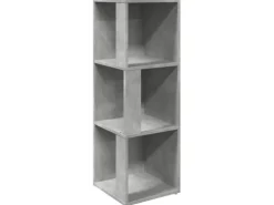 vidaXL Eckregal Betongrau 33x33x100 cm Holzwerkstoff