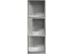 vidaXL Eckregal Betongrau 33x33x100 cm Holzwerkstoff