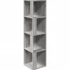 vidaXL Eckregal Grau Sonoma 33x33x132 cm Holzwerkstoff