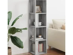 vidaXL Eckregal Grau Sonoma 33x33x132 cm Holzwerkstoff