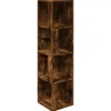 vidaXL Eckregal Räuchereiche 33x33x132 cm Holzwerkstoff